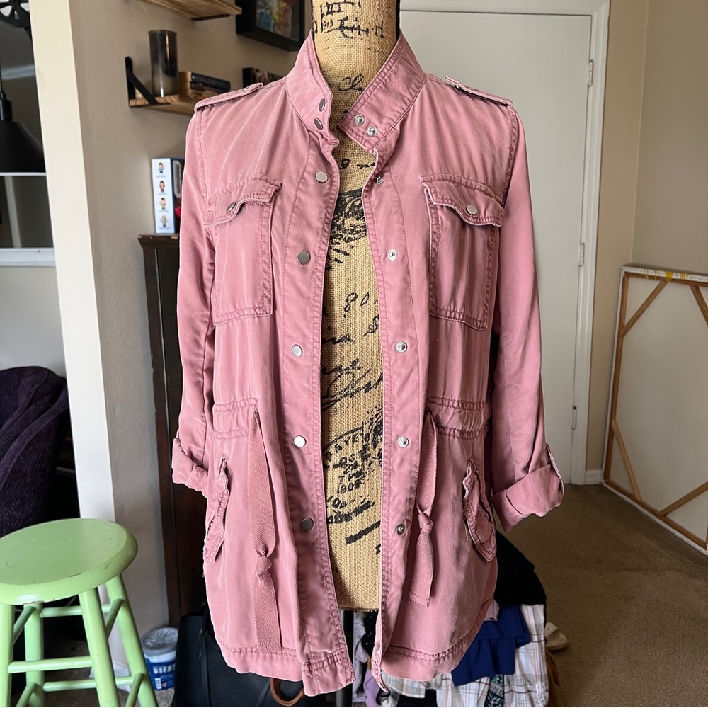 LOFT Women's Pink Utility Jacket